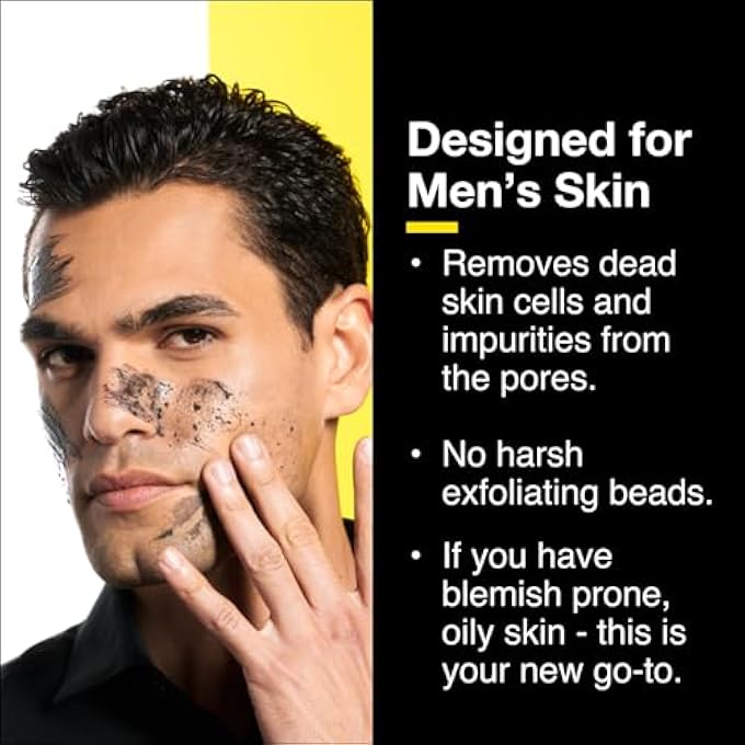 LUMIN - CHARCOAL SCRUB DEEP DETOX FOR MEN - FACE CLEANSER FOR MEN, PRE SHAVE SCRUB, A CHARCOAL FACE EXFOLIATOR THAT REFRESHES & REJUVENATES THE SKIN, SUITABLE FOR ALL SKIN TYPES, 30ML, 2-PACK - Image 3